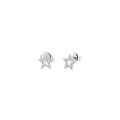 Orecchini I Segni Stella oro bianco e diamanti [6e7c0bc7]