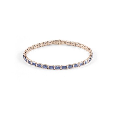 Bracciale Regina oro rosa diamanti e zaffiri [e6e57f24]