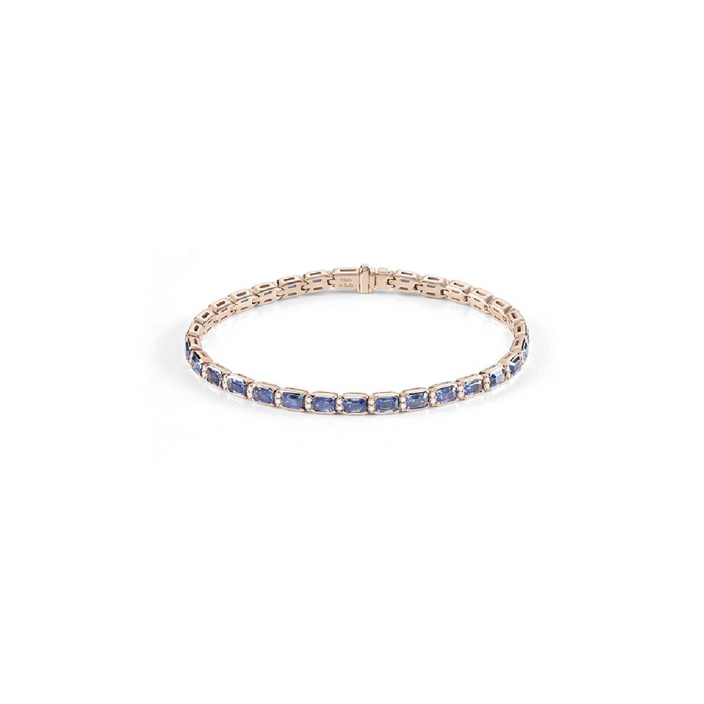 Bracciale Regina oro rosa diamanti e zaffiri [e6e57f24]