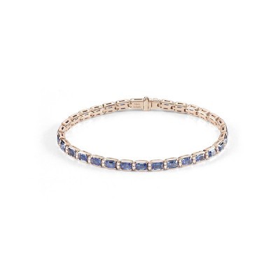 Bracciale Regina oro rosa diamanti e zaffiri [e6e57f24]