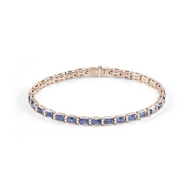 Bracciale Regina oro rosa diamanti e zaffiri [3fc33c29]