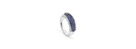 Anello Classico oro bianco diamante e zaffiro [650bcbc2]