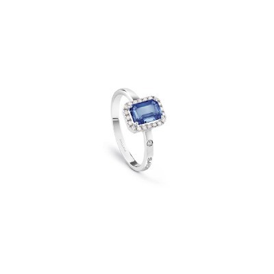 Anello Sorrento oro bianco e tanzanite [f529f554]