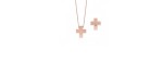 Collierino I Segni Croce oro rosa e diamante [44386996]