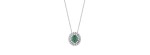 Collierino Dora oro bianco diamanti e smeraldo [85c7f2c2]