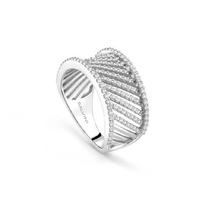 Anello Riflessi oro bianco con diamanti [7f6611a9]