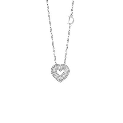 Collierino Belle Époque Cuore oro bianco diamanti [8615e778]