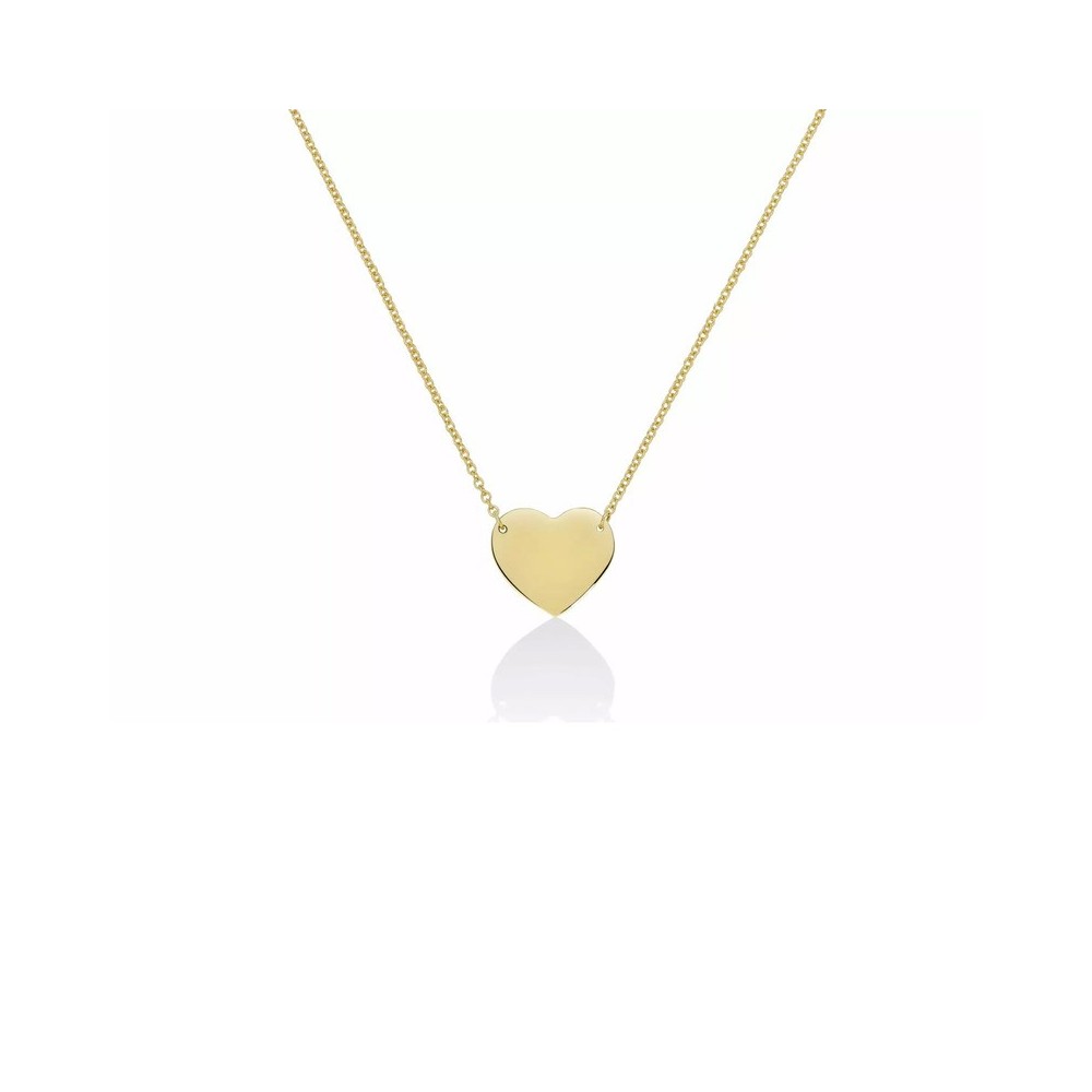 Collana con cuore a lastra oro giallo [7a4c8b32]