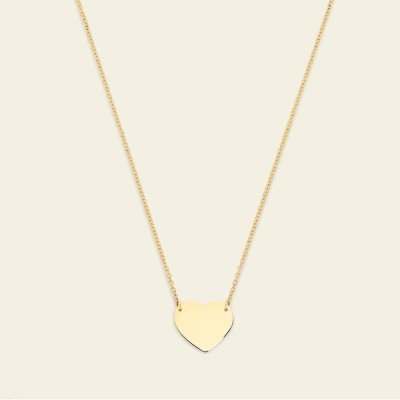 Collana con cuore a lastra oro giallo [a36ac83f]