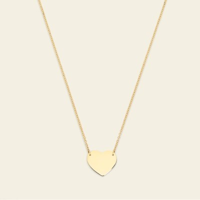 Collana con cuore a lastra oro giallo [a36ac83f]
