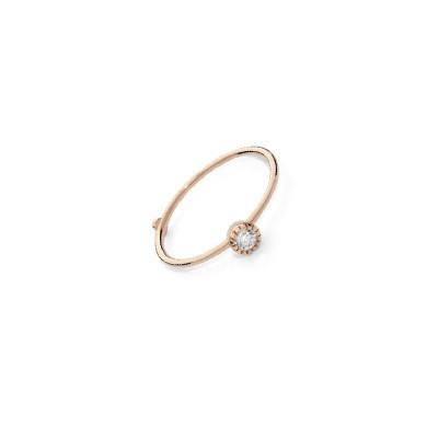 Anello con castone milligranato e diamante [e5990d6f]