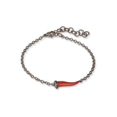 Bracciale titanio charms cornetto rosso [c342a56d]