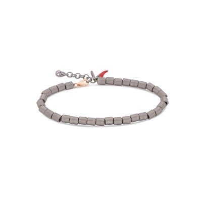 Bracciale Esagonini in titanio e oro rosso [99a0bade]