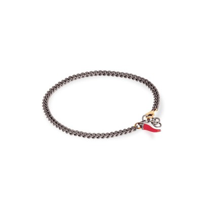 Bracciale in titanio Groumette fine e oro rosa [03a0b259]