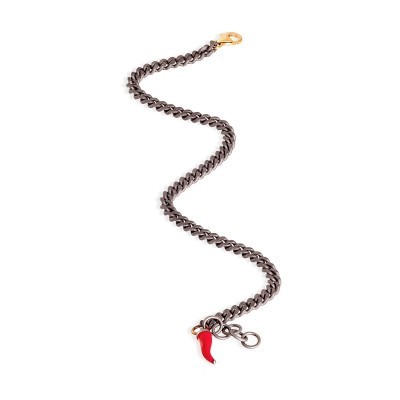 Bracciale in titanio Groumette fine e oro rosa [03a0b259]