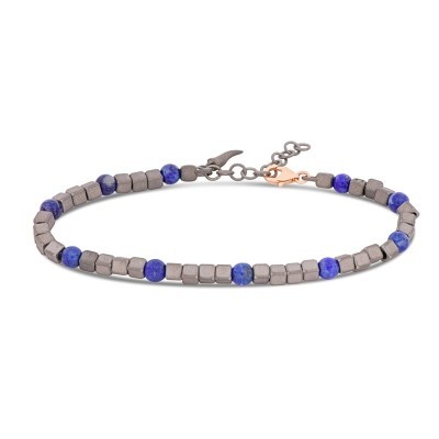 Bracciale in titanio lapis e oro rosso [de37841d]