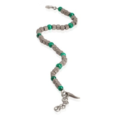 Bracciale in titanio malachite e oro [037f8445]