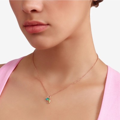 Ciondolo Camaleonte oro rosa e smalto [5cee5f89]