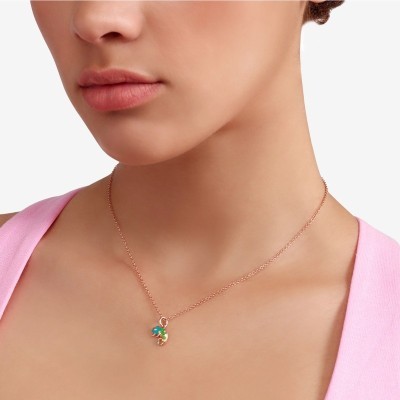 Ciondolo Camaleonte oro rosa e smalto [85c81c84]