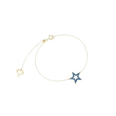 Bracciale con Stella 18kt con Polvere blu [de2d22c8]