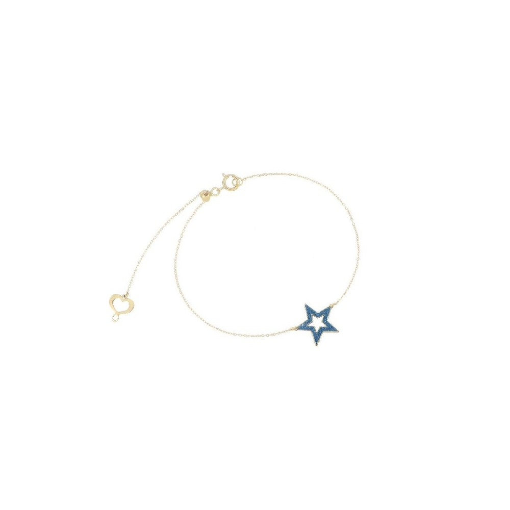 Bracciale con Stella 18kt con Polvere blu [de2d22c8]
