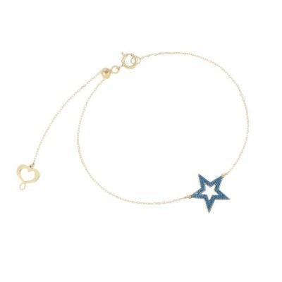 Bracciale con Stella 18kt con Polvere blu [070b61c5]