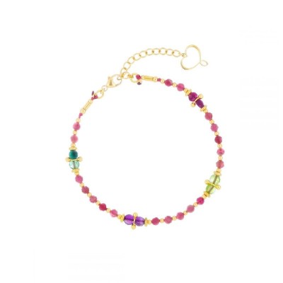 Bracciale Tormalina rosa e pietre [eb201716]