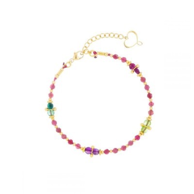 Bracciale Tormalina rosa e pietre [eb201716]