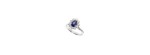 Anello Gemme oro bianco diamanti e zaffiro [4ff33b8d]