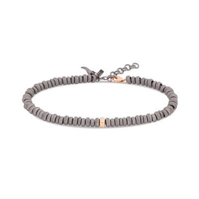 Bracciale anellini in titanio e oro rosso [63b74c46]