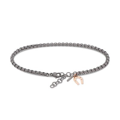 Bracciale Scooby Doo titanio con ferro di cavallo [d22f0f15]