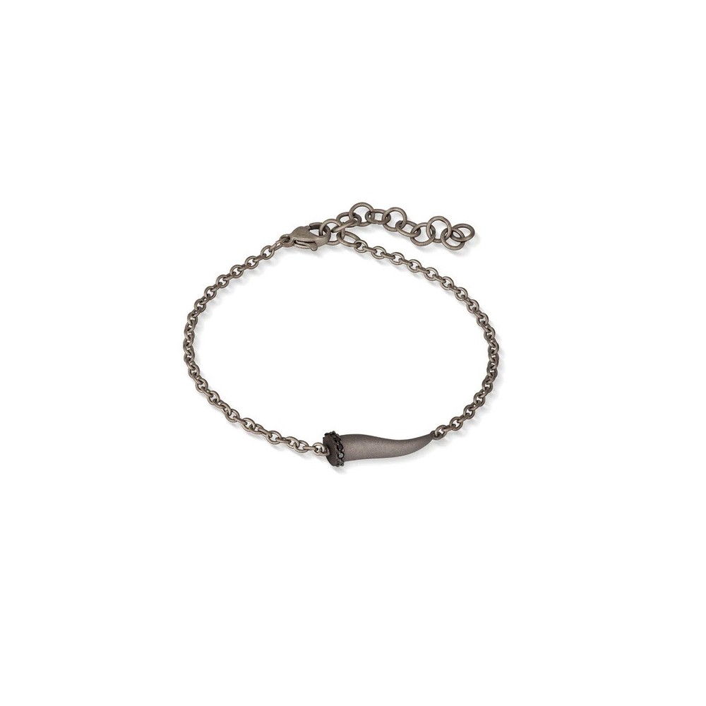Bracciale titanio charms con cornetto in titanio [b934eccc]
