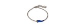 Bracciale titanio charms cornetto blu [b47f980d]