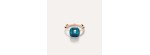Anello Nudo Classic Topazio Blu London [34c96a7d]