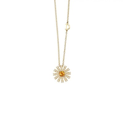 Collana Margherita oro giallo quarzo e diamanti [9f4ff98f]