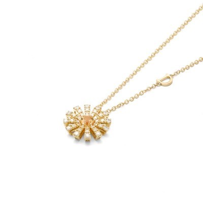 Collana Margherita oro giallo quarzo e diamanti [f1747b86]