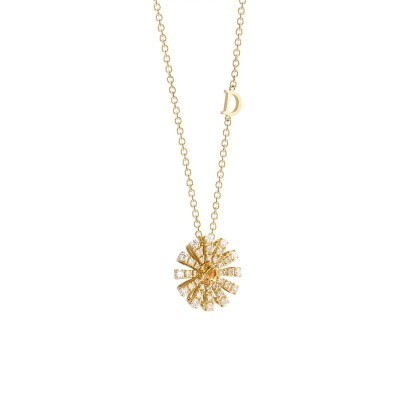 Collana Margherita oro giallo quarzo e diamanti [f4243c98]