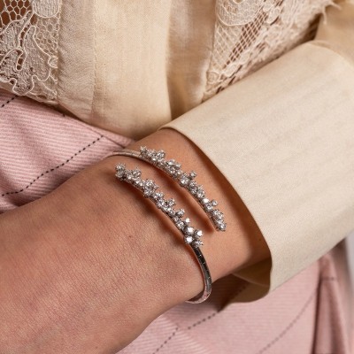 Bracciale Mimosa  oro bianco con diamanti [6e7dbf39]