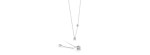Collana Battito oro bianco e rosa con diamante [bbcbb078]