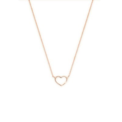 Collana cuore piccolo a filo sottile oro rosa [078337aa]