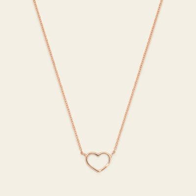 Collana cuore piccolo a filo sottile oro rosa [dea574a7]