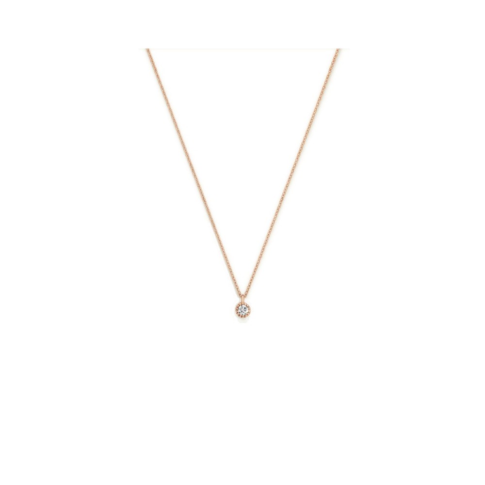 Collana con castone fresato e diamante [85c49a52]