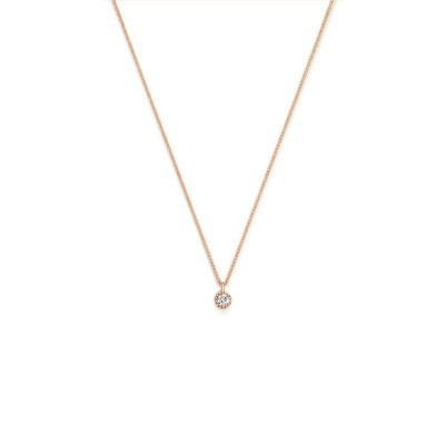 Collana con castone fresato e diamante [85c49a52]