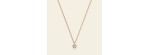 Collana con castone fresato e diamante [5ce2d95f]