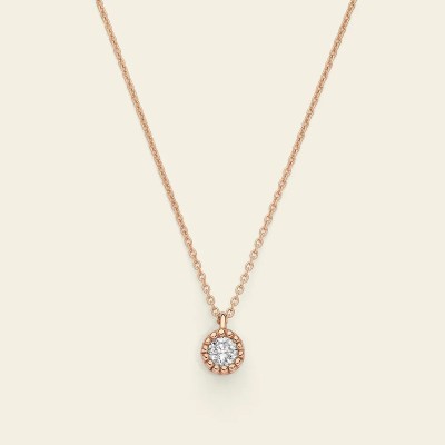Collana con castone zigrinato e diamanti [3eab6e87]