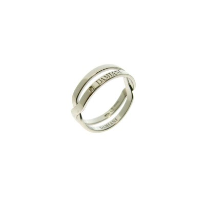 Anello Abbraccio oro bianco e diamanti [7c16b1d6]