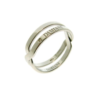Anello Abbraccio oro bianco e diamanti [a530f2db]