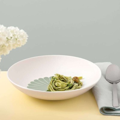 Piatto pasta Fleur Verde 24 cm [40798f9e]