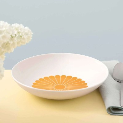 Piatto pasta Fleur Giallo 24 cm [d4c0cc29]