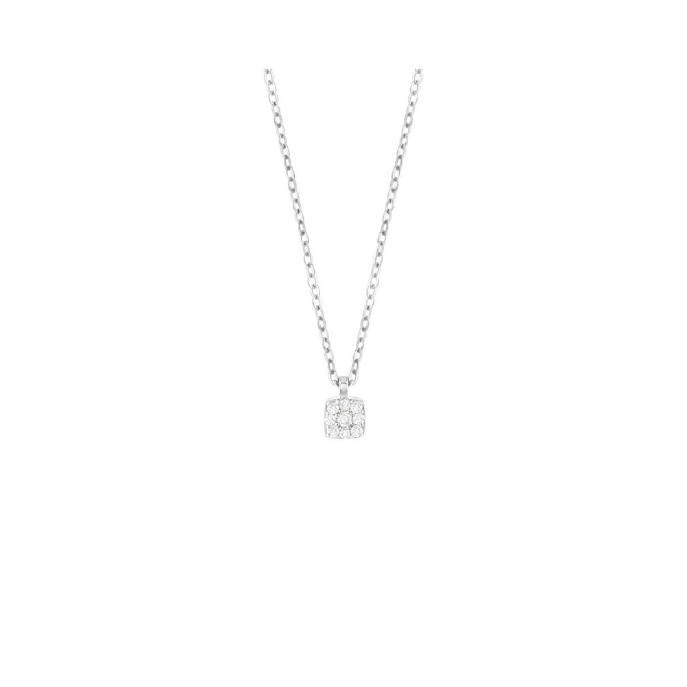 Collierino Bagliori oro bianco con diamanti [63ce35e8]